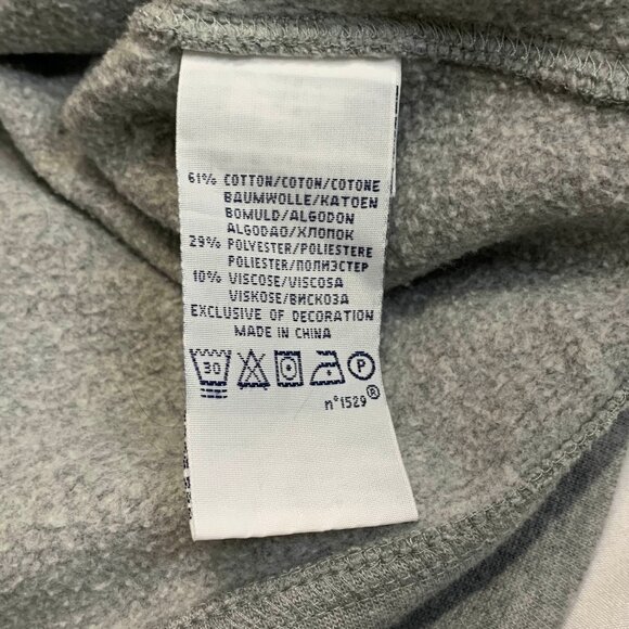 VTG 90s Polo Ralph Lauren Gray Pullover Hoodie Sweatshirt Size Large Neon Pony - Picture 5 of 8